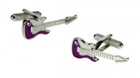 Cufflinks - Electric Guitar Purple